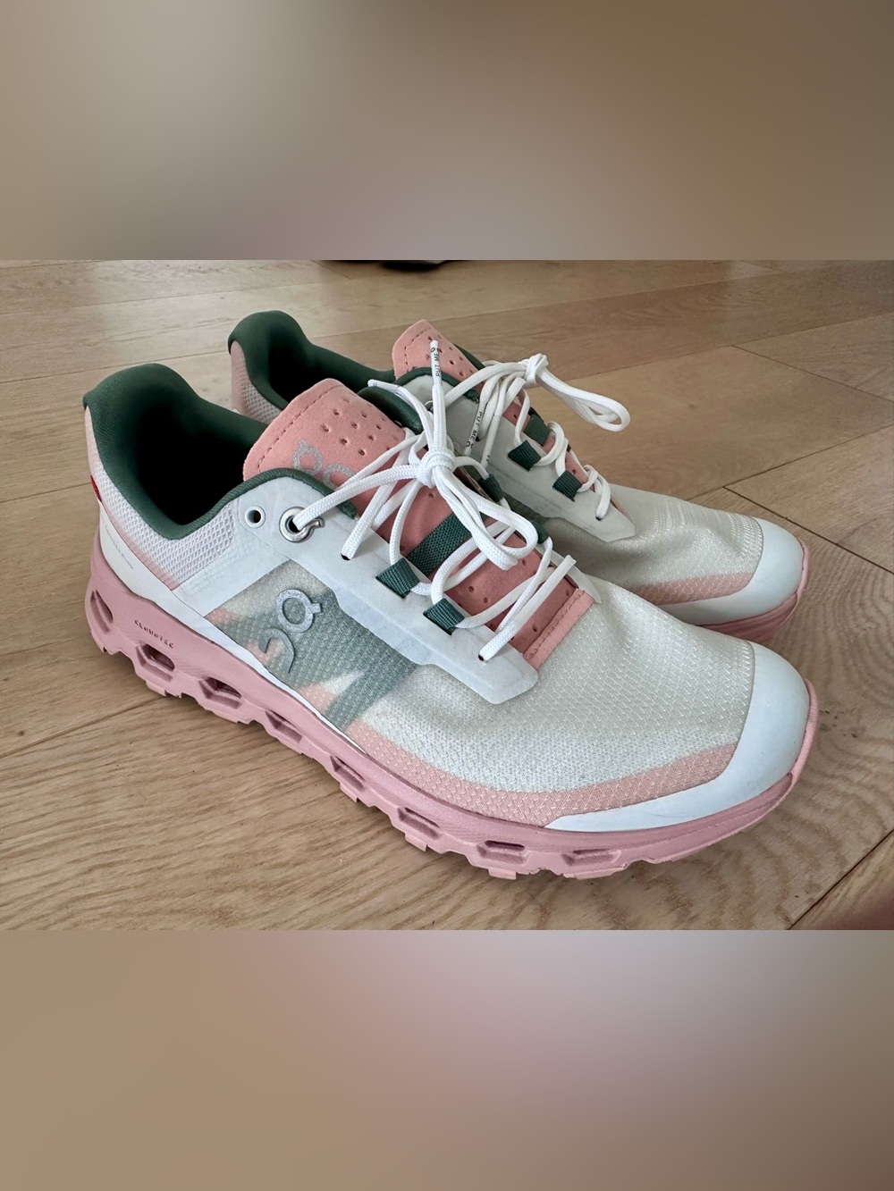 On Running Cloudvista - Frost Rose (Pink and Green) - Women’s Size 7